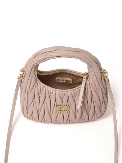 Blush beige  matelassé effect bag Miu Miu | 5BC125V-OOYN88F0236